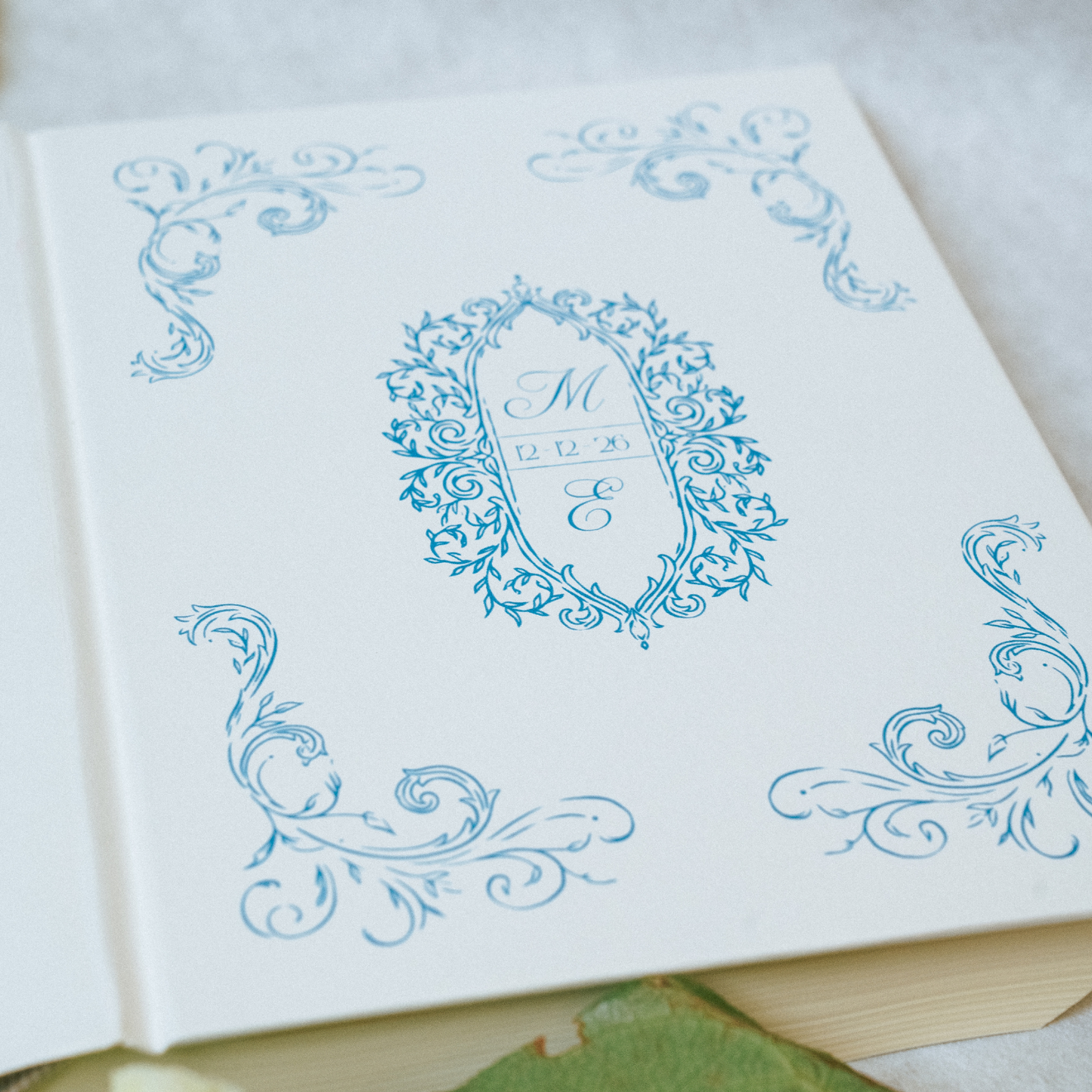 Wedding Intials Custom Notetaking Bible with Name Plate