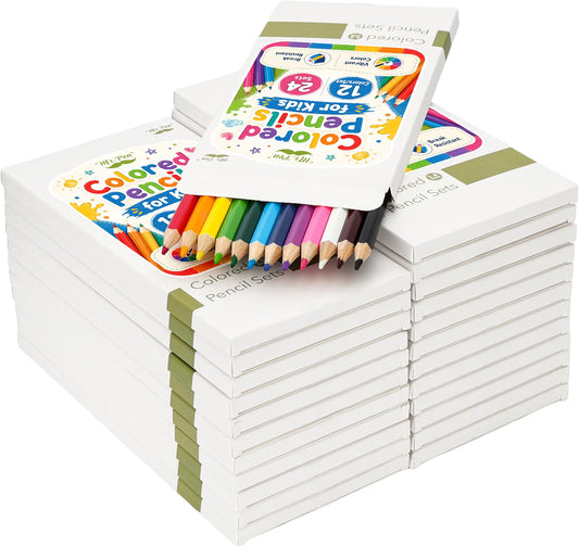 Mr. Pen- Bulk Colored Pencils for Kids, 12 Colors/Set, 24 Sets, Soft Core Pre-Sharpened Color Pencils Bulk for Adult Coloring Book, Drawing, Sketching, Classroom Prizes, Kids Party Favors
