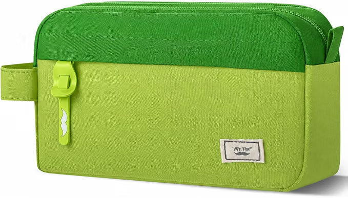 Mr. Pen- High Capacity Pencil Case, Large Pencil Pouch with 3 Compartments and 2 Pockets, Large Pencil Bag with Smooth Zipper, Cute Pencil Case Pouch Organizer, School Supplies for Teens