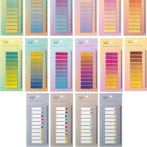 Sticky Tabs 3200 Pcs, Colorful Transparent Book Tabs, Page Markers, Index Tabs for Notes & Organizing