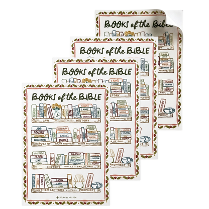 Mr. Pen Bible Reading Tracker Sticker Set of 4, 5x7 Matte Finish, Color Your Books Visual Milestone for Bible Journaling, Hand Designed