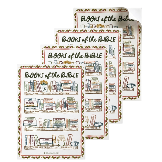 Mr. Pen Bible Reading Tracker Sticker Set of 4, 5x7 Matte Finish, Color Your Books Visual Milestone for Bible Journaling, Hand Designed