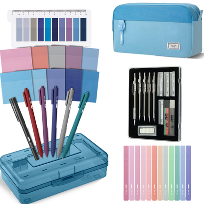 Bible Journaling Set – Gel Pens, Highlighters, Sticky Notes, Stickers & Pencil Case Options