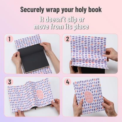 Bible Book Cover, 8" x 6.3", Bible Sleeve Cover, Book Covers for Bibles, Book Covers for Paperback Book Covers for Hardcover, Book Covers for Soft Cover Books