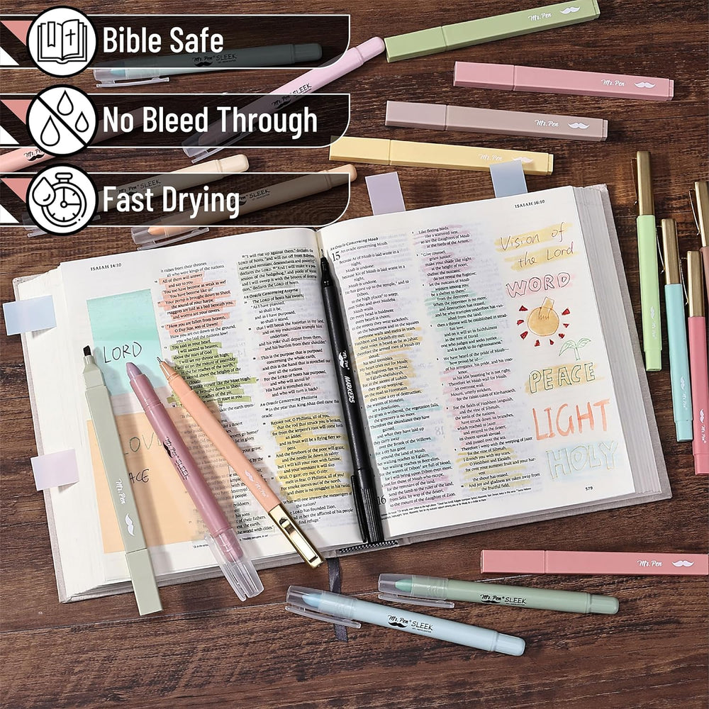 Bible Journaling Kit, Bible Study Supplies, No Bleed Bible Highlighters and Pens No Bleed, Bible Pens, Bible Journaling Kit for Gift, Bible Study Tools, Bible Study Kit, Pencil Case