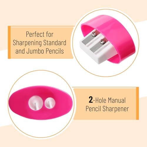 Mr. Pen- Pencil Sharpeners Manual, 24 Pack, Dual Hole, Colorful Pencil Sharpeners Handheld Pencil Sharpener, Colored Pencil Sharpener for Kids