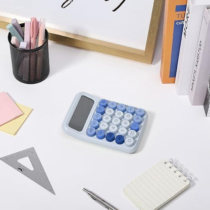 Mr. Pen- Mechanical Switch Calculator, 12 Digits Large LCD Display, Sky Blue Calculator Big Buttons, Mechanical Calculator