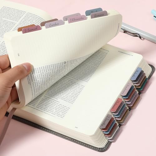 Mr. Pen- Bible Tabs, 75 Tabs, Vintage, Laminated Bible Tabs for Women and Men, Bible Tabs for Study Bible