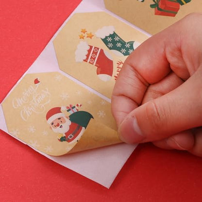 Mr. Pen- Christmas Gift Tags Stickers, 2" x 3", 250 pcs, Kraft Christmas Gift Tags Self-Adhesive