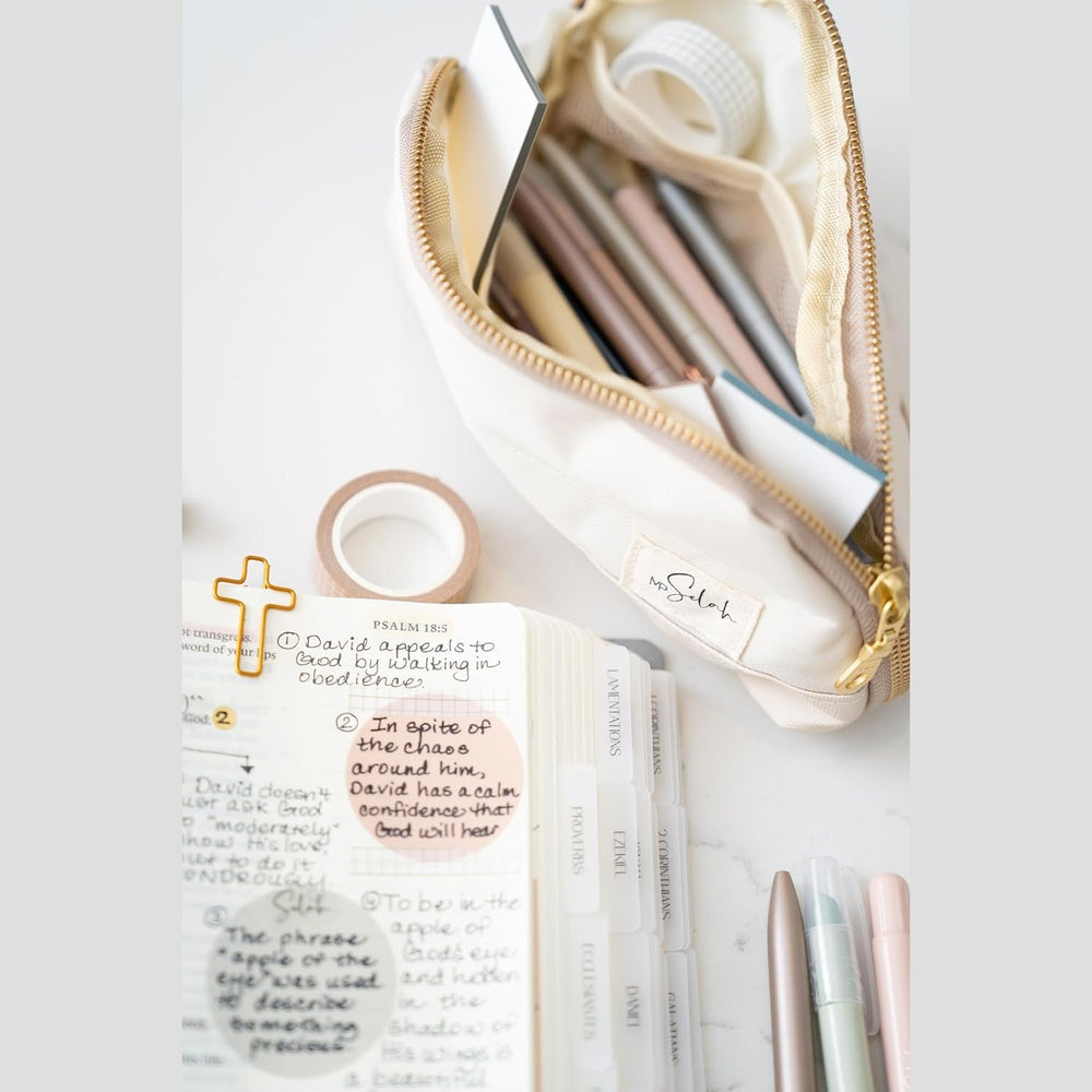 Bible Journaling Set (Selah Collection), Highlighters and Pens No Bleed, Scripture Markers, Washi Tape, Bible Tabs