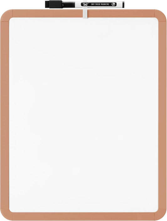 Mr. Pen- Dry Erase Board, 14” x 11” with a Black Dry Erase Marker, Sandstone Color Frame