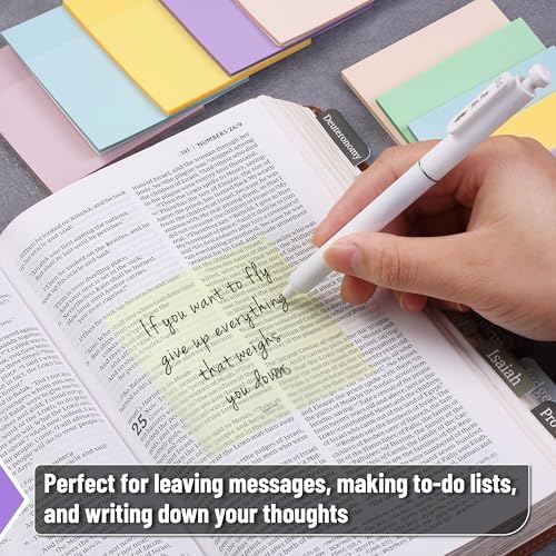 Mr. Pen- Transparent Sticky Notes, 3”x3”, Morandi Colors, 12 Pads, 600 Sheets, See Through Sticky Notes, Bulk Sticky Notes Transparent