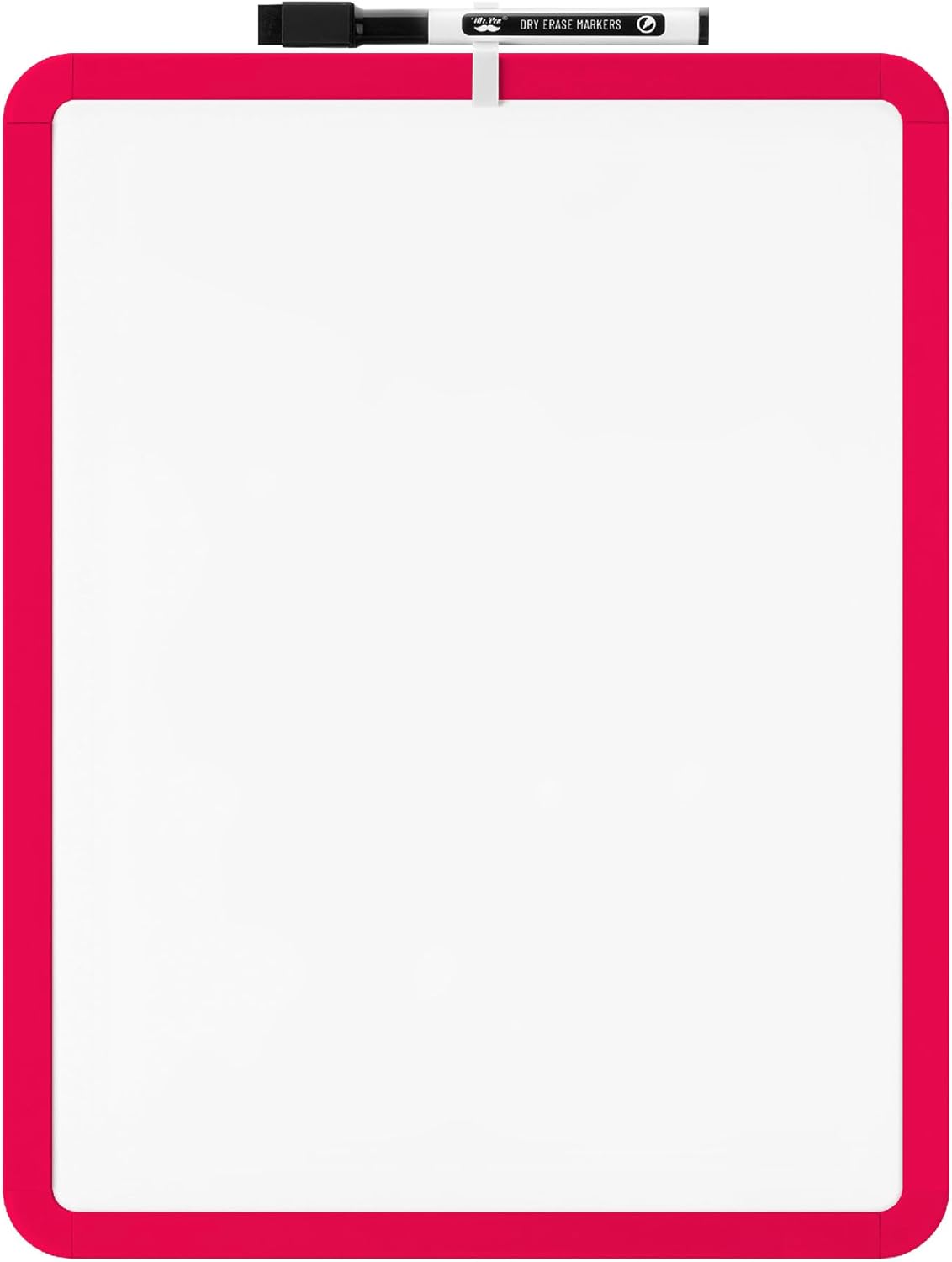 Mr. Pen- Dry Erase Board, 14” x 11” with a Black Dry Erase Marker, Red Frame, Small White Board