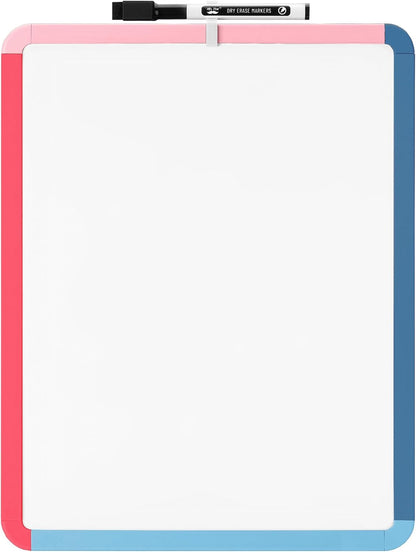 Dry Erase Board, 14" x 11", Colorful Frame, Marker Included
