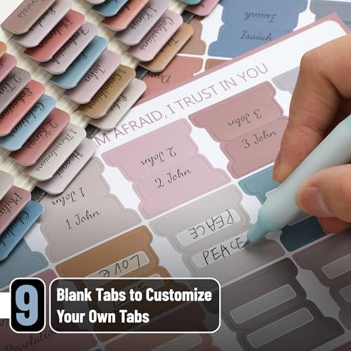 Mr. Pen- Bible Tabs, 75 Tabs, Vintage, Laminated Bible Tabs for Women and Men, Bible Tabs for Study Bible