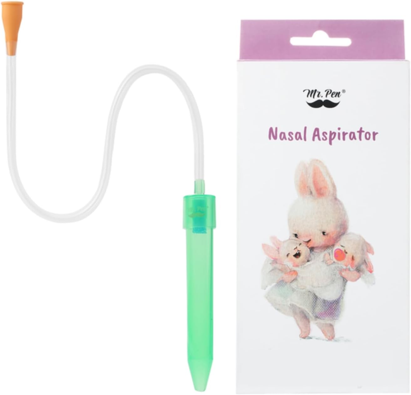 Baby Nasal Aspirator, Green & Orange Nasal Aspirator for Baby, Nasal Suction for Babies, Nose Aspirator for Babies, Nose Suctioners for Babies