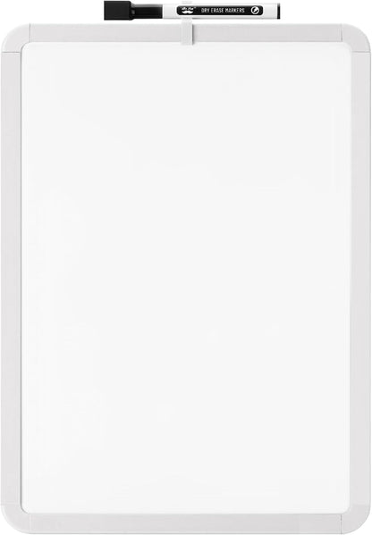 Mr. Pen- Dry Erase Board, 12” x 16” with a Black Dry Erase Marker, White Frame, Small White Board