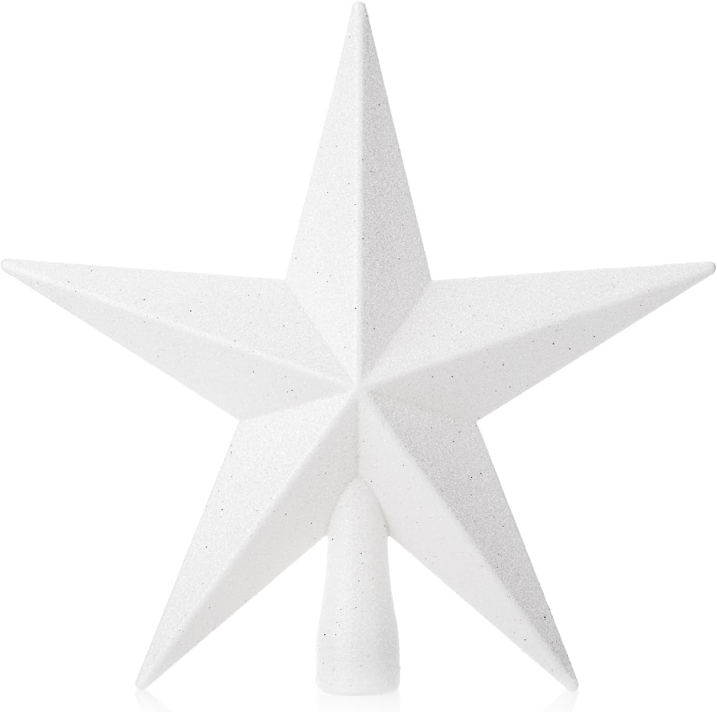 Mr. Pen- Glitter Star Tree Topper, 8-Inch, White Star Christmas Tree Topper Star, Christmas Tree Star Topper