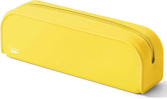 Mr. Pen- Silicone Pencil Case Pouch, Yellow, Aesthetic Multipurpose Design, Aesthetic Pencil Case Small