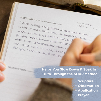 Mr. Pen- Abide Bible Study Journal – A5 Hardcover Journal with 240 Pages, 120gsm Paper, Gold Metal Spiral, Christian Gift for Women, SOAP Bible Study Method