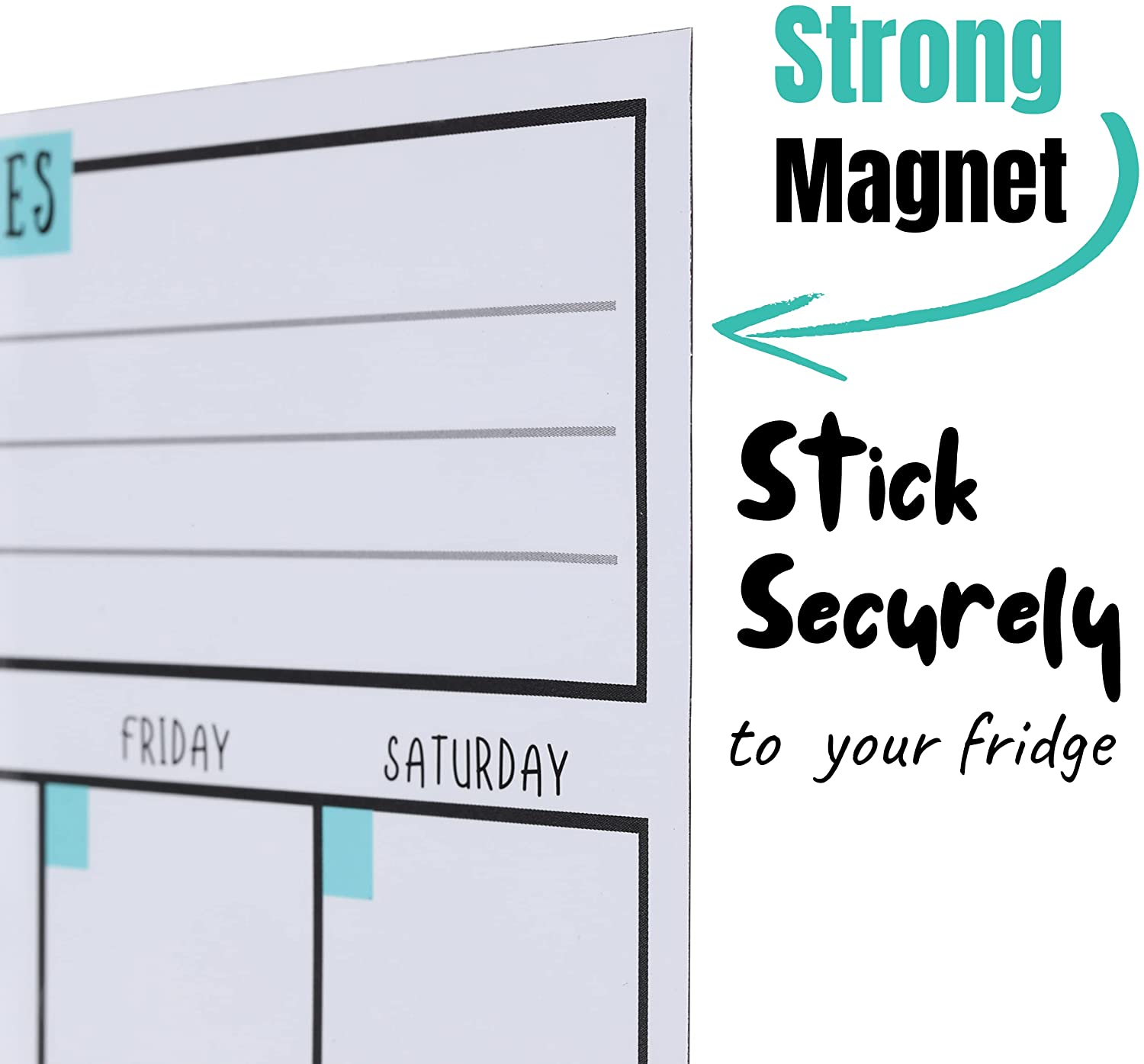 ULTIMATE BUNDLE Monochrome Magnetic Fridge Planner Includes 2 hotsell Free Pens & Eraser