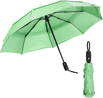 Mr. Pen- Windproof Travel Umbrella, Light Green, Automatic Umbrellas for Rain, Compact Umbrella, Travel Umbrella Compact