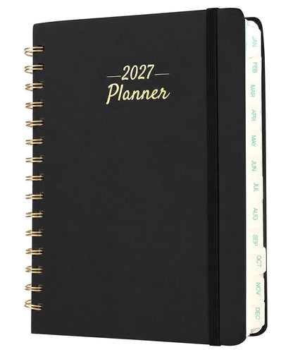 Mr. Pen- 2027 Weekly and Monthly Planner Calendar, 6.4" x 8.5", Wire Bound | January 2027 - December 2027, Monthly Tabs, Inner Storage Pocket, College School Supplies for Student and Teacher