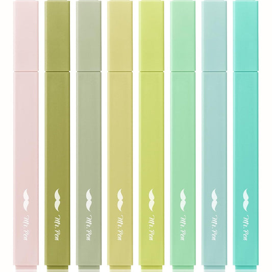 Mr. Pen- Aesthetic Highlighters, 8 Pack, Chisel Tip, Shades of Green, Cute Highlighters Assorted Colors