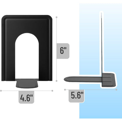 Mr. Pen- Book Ends, 8 Pack, Black, Heavy Duty Metal Bookends for Shelves, Book Holders for Shelves