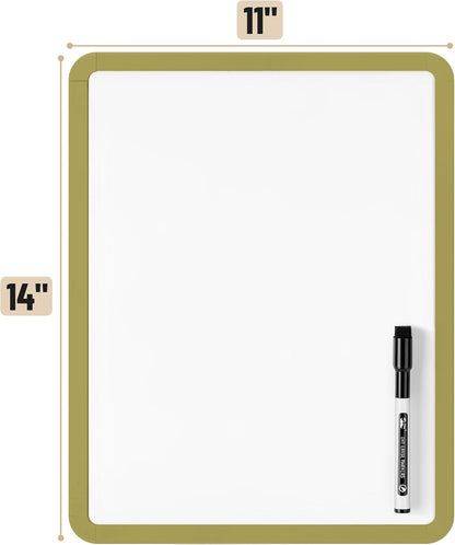 Mr. Pen- Dry Erase Board, 14” x 11” with a Black Dry Erase Marker, Olive Green Frame