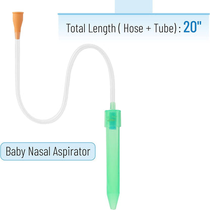 Baby Nasal Aspirator, Green & Orange Nasal Aspirator for Baby, Nasal Suction for Babies, Nose Aspirator for Babies, Nose Suctioners for Babies