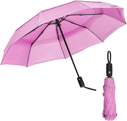 Mr. Pen- Windproof Travel Umbrella, Pastel Magenta, Automatic Umbrellas for Rain