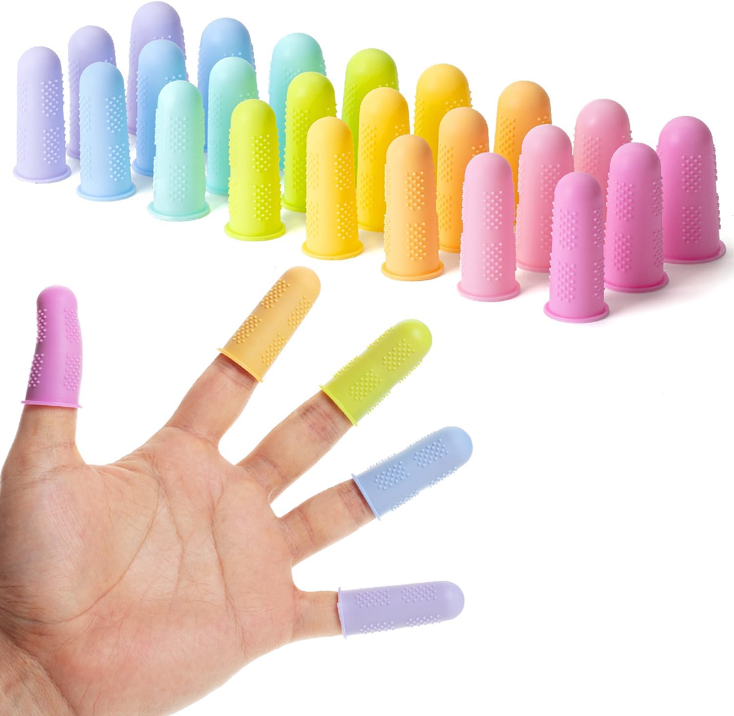 Mr. Pen Hot Glue Gun Finger Protectors, 24 pcs, Pastel Colors Silicon