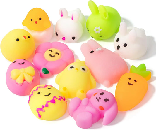 Easter Mochi Squishy Toy, 12 Pack, Cute Easter Designs