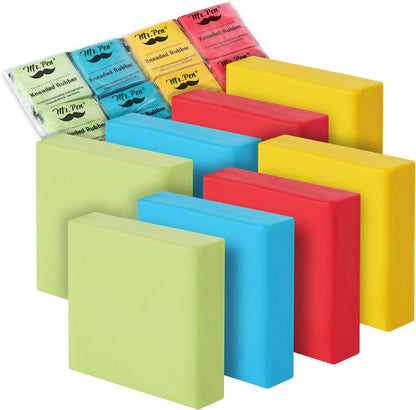 Colorful Kneaded Erasers, 8 Pack, 1.4" x 1.37", For Artists