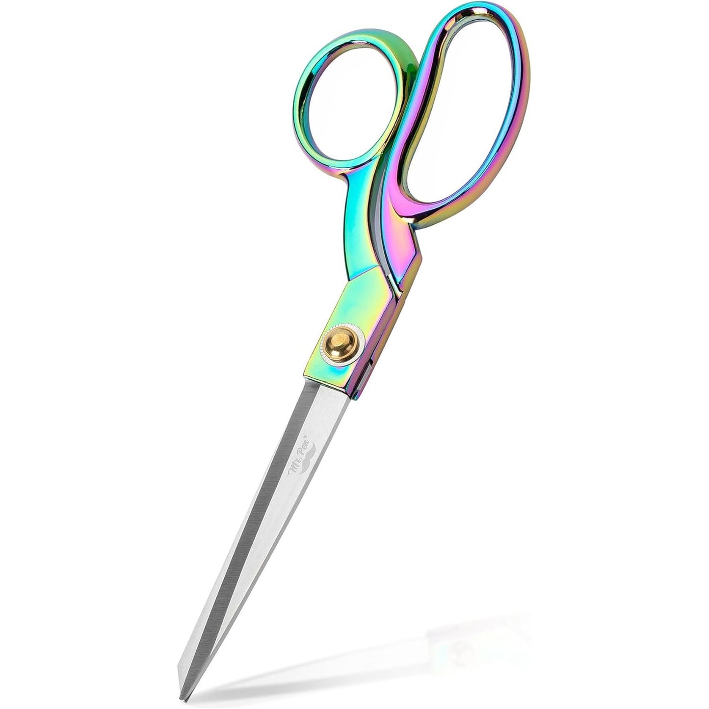 Metal Fabric Scissors 8”, High-Carbon Steel, Rainbow Tailor Shears