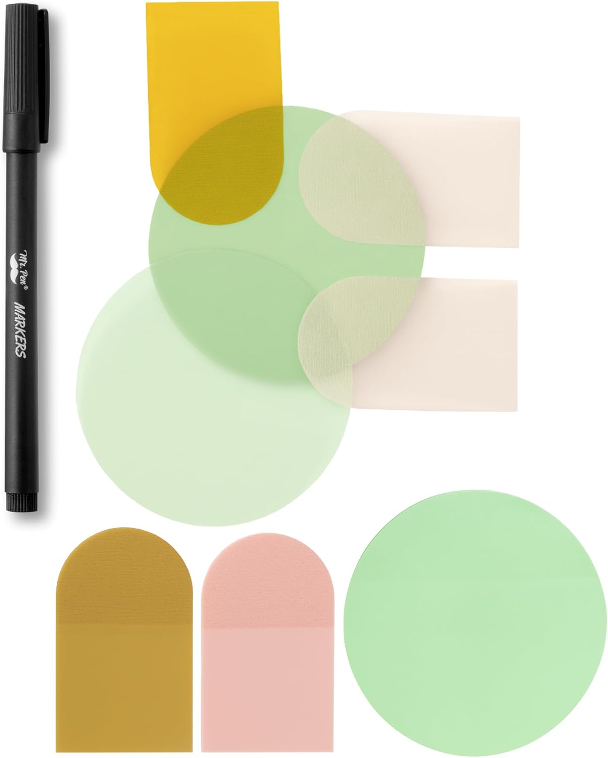 Bible Transparent Sticky Notes, 150 Sheets, Matera Glow + Pen