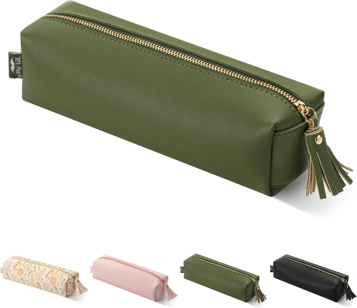 PU Leather Pencil Case, Green, Pencil Case Small Pencil Pouch Aesthetic Pencil Case, Cute Pencil Case Aesthetic, Leather Pencil Pouch Small Pencil Case Cute, Pencil Case for School