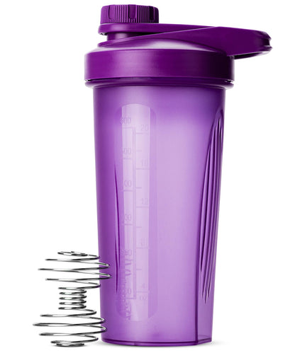 Shaker Bottles for Protein Mixes with Twist Cap, 28 oz, Purple Protein Shaker Bottle with Wire Whisk Ball, Mixer Bottle, Protein Shake Bottles, Protein Bottle, Protein Shake Bottle