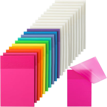 Mr. Pen- Transparent Sticky Notes, 3”x2”, 20 Pads, 1000Sheets, Colorful & Clear See Through Sticky Notes, Bulk Sticky Notes Transparent