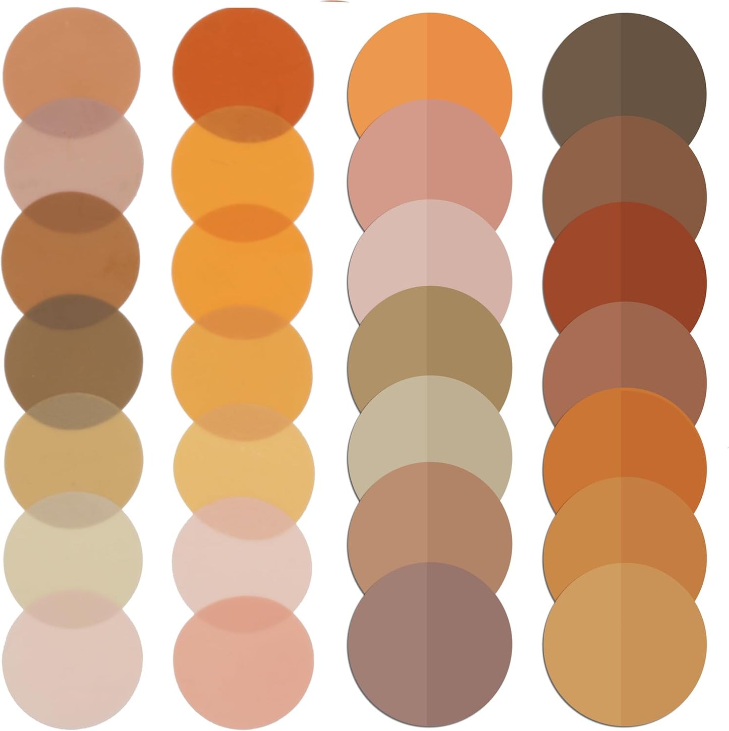 Round Transparent Sticky Notes Set, 14 Pads, 560 Sheets, 1.1"