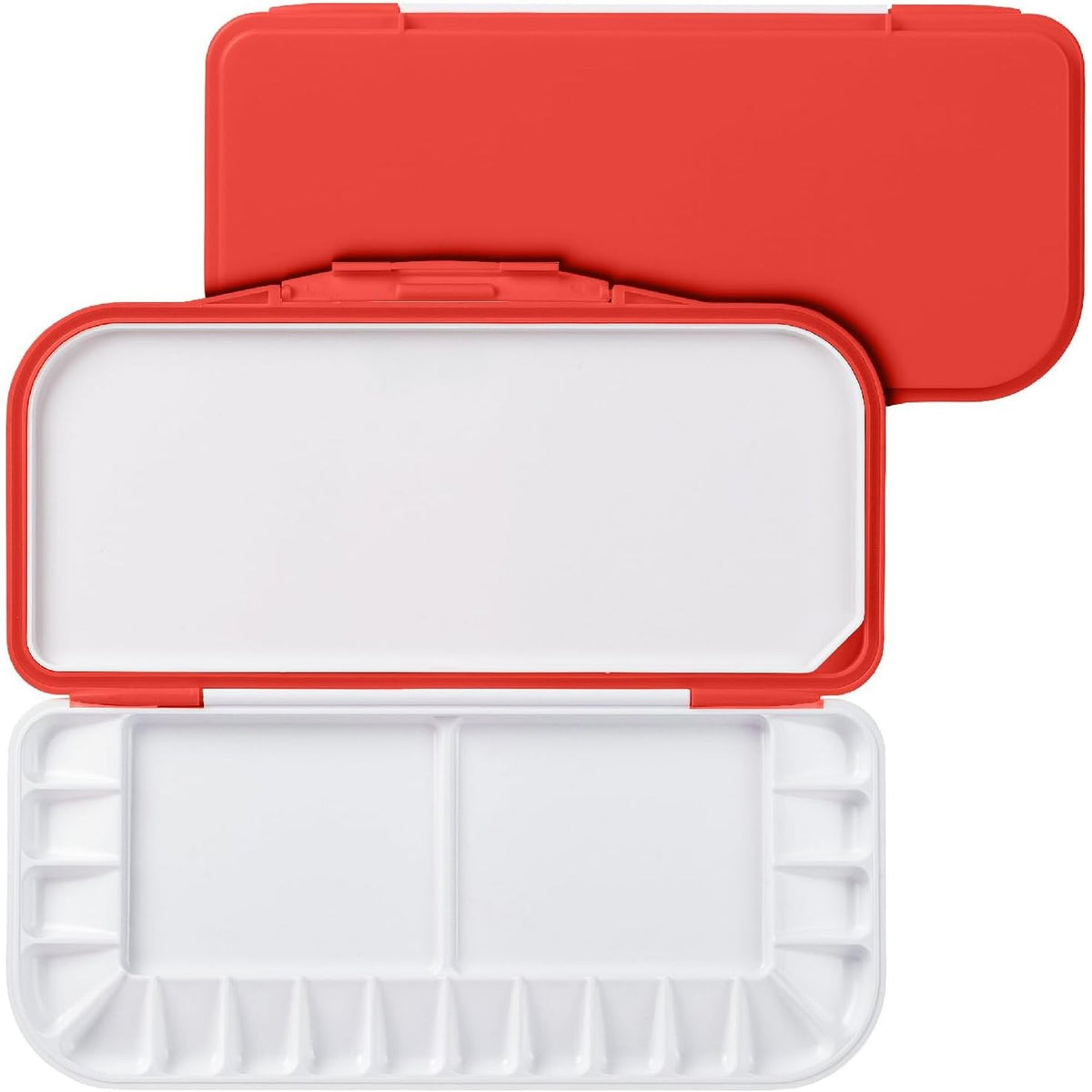 Mr. Pen- Airtight Watercolor Palette with Lid, Red, 18 Wells and 2 Mixing Areas, Empty Watercolor Palette