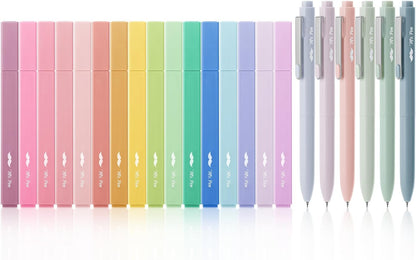 Mr. Pen- Aesthetic Highlighters and Gel Pens, 22 Pack, Assorted Colors Bible Highlighters No Bleed