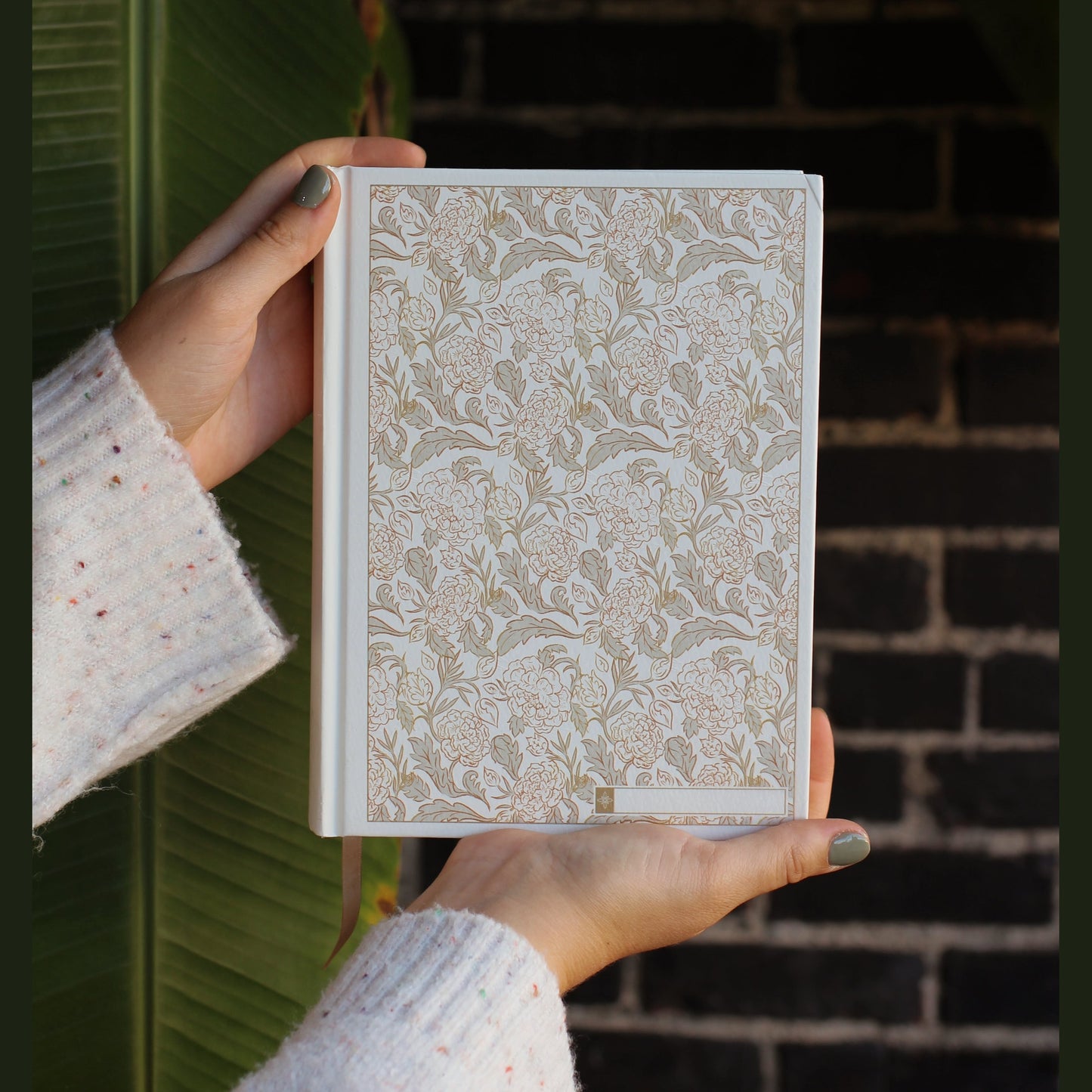 ESV Custom Single Column Journaling Bible®, Floral Hardcover with Name Box – Pink, Blue, Cream, or Marigold