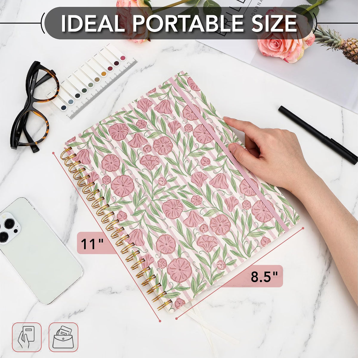 Mr. Pen- Homeschool Planner 8.5" x 11", Hard Cover Spiral Bound Designed in Partnership with Teach Them Diligently, Undated Weekly & Monthly Organizer with Sticky Tabs
