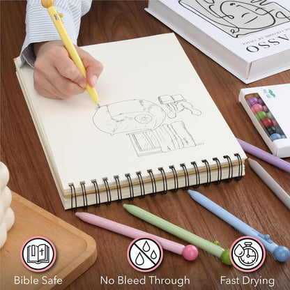 Mr. Pen- Candy Pop Pens, 8 Pack, Black Ink Retractable Gel Pens Fine Point Fast Dry, Smooth Writing, Cute Pens for Drawing, Writing Planner and School Supplies