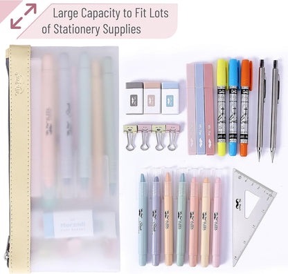 Clear Pencil Pouch, 3 Pack, Clear Pencil Case, Pencil Bags, Clear Pouch, Pencil Case for Kids Pencil Case, Clear Makeup Pouch, Kids Pencil Pouch, Pencil Cases, Clear Make Up Bag