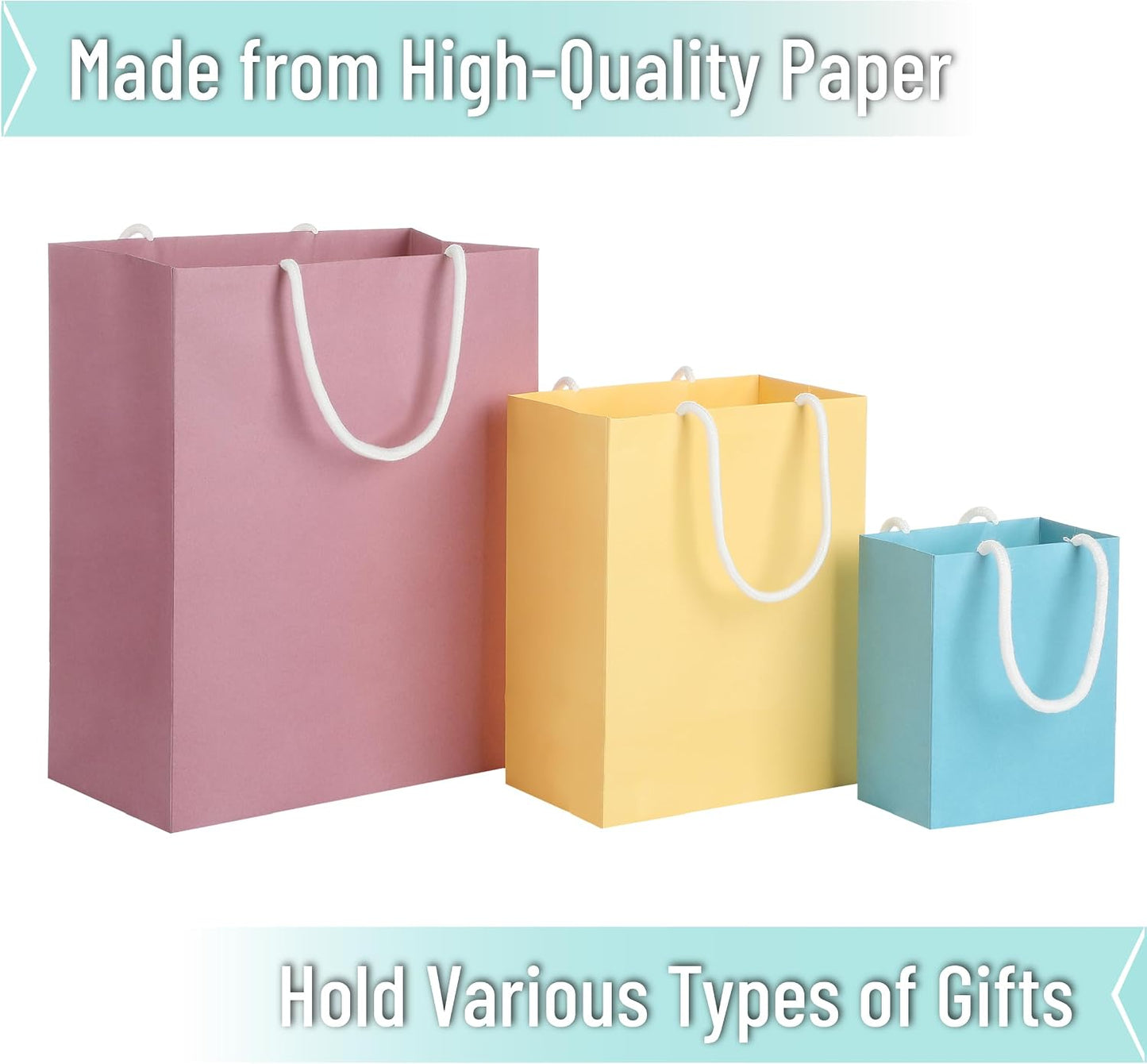 Mr. Pen- Paper Gift Bags with Handles, Assorted Sizes, 8 Pack