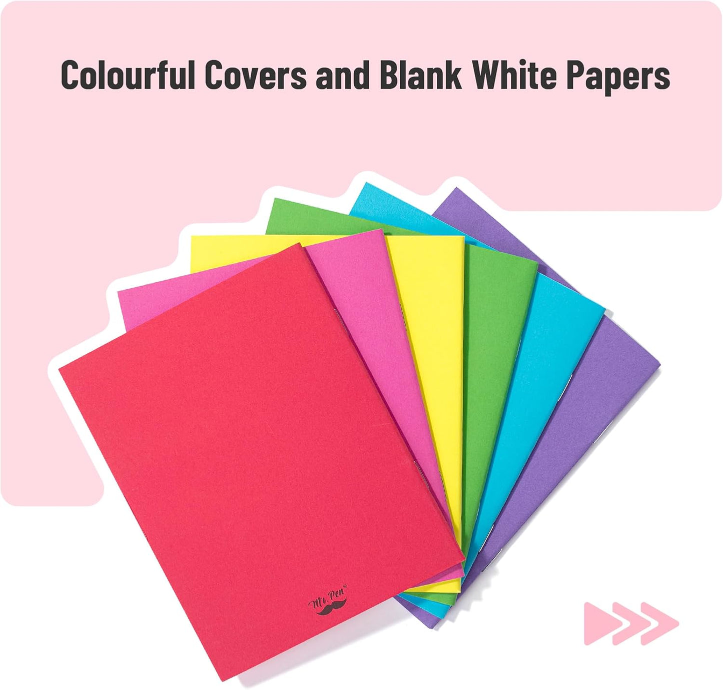 Mr. Pen- Colorful Blank Books, 4.25" x 5.5", 32 Pages, 16 Pack, Blank Notebooks for Kids,