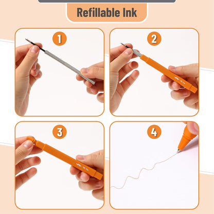 Aesthetic Pens, 10 Pack, Vibrant Colors, Fast Dry, No Smear Bible Pens No Bleed Through, 0.7mm Fine Point Pen, Ballpoint Pens Ballpoint, Fine Tip Pens for Note Taking, Pens Aesthetic